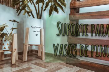DIY: SUPORTE DE MADEIRA PARA VASOS DE PLANTAS - Faça você mesmo