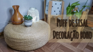 DIY: PUFF DE PNEU E SISAL PARA DECORAÇÃO BOHO - Faça você mesmo